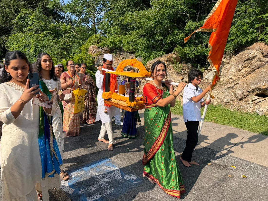 CTMM Pandharichi Wari procession carrying the palkhi at CVHTS