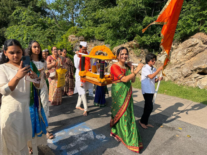 CTMM Pandharichi Wari procession carrying the palkhi at CVHTS